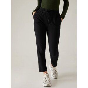 Athleta Retroterry Tapered Joggers Cropped Ankle Pant Black | Large